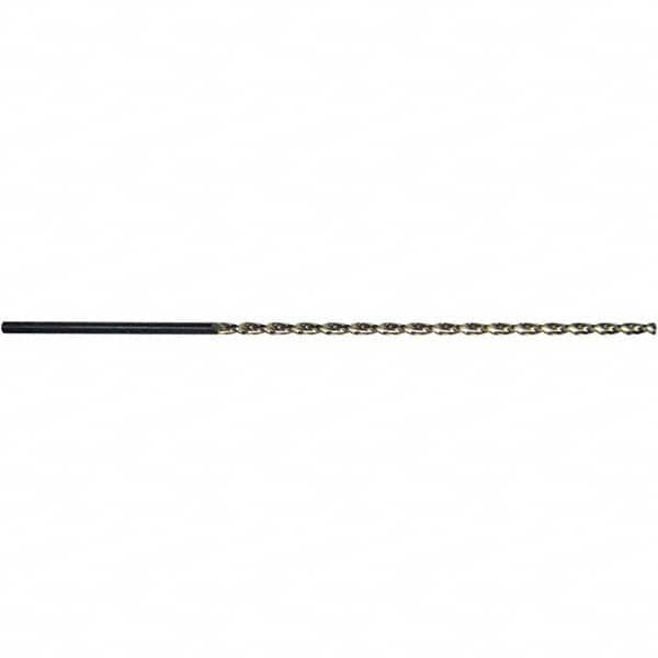 Extra Length Drill Bit: 0.25″ Dia, 130 °, High Speed Steel Uncoated, 9.252″ Flute Length, Parabolic Flute, Straight-Cylindrical Shank, Series 504