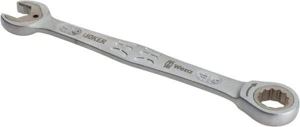 Wera - 9/16" 12 Point Combination Wrench - 7-1/2" OAL, Chrome Molybdenum Steel, Satin Finish - Caliber Tooling