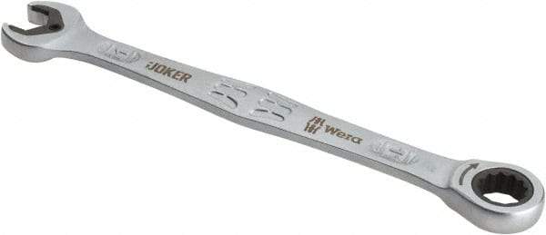 Wera - 11mm 12 Point Combination Wrench - 6-1/2" OAL, Chrome Molybdenum Steel, Satin Finish - Caliber Tooling