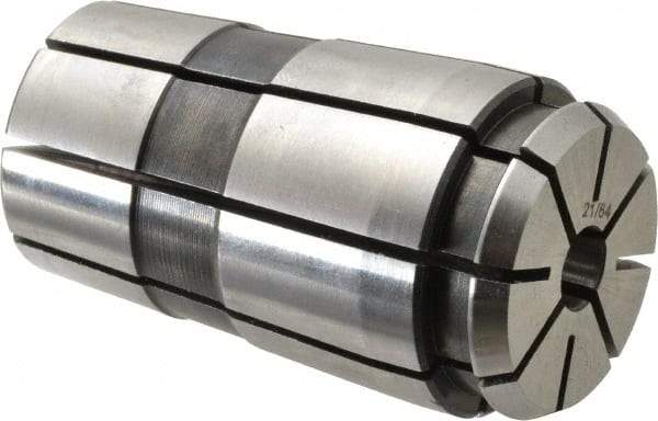 Parlec - TG/PG 100 21/64" Standard Single Angle Collet - 0.0005" TIR, 2-3/8" OAL, 1.379" Overall Diam - Exact Industrial Supply