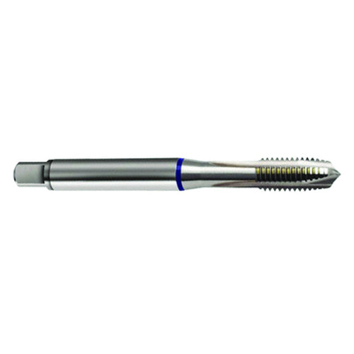 M6 × 1.0 3FL 6H PM Cobalt Spiral Point Plug Blue Ring Tap-Bright FORM-B - Caliber Tooling