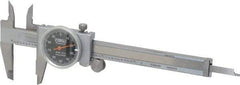 Fowler - 0" to 4" Range, 0.001" Graduation, 0.1" per Revolution, Dial Caliper - Black Face, 1.18" Jaw Length - Caliber Tooling