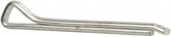 Made in USA - 1/4" Diam x 2-1/2" Long Hammerlock Cotter Pin - Grade 2, Zinc-Plated, Steel - Caliber Tooling