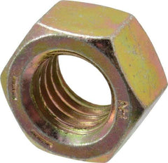 Value Collection - 1/2-13 UNC Steel Right Hand Hex Nut - 3/4" Across Flats, 7/16" High, Zinc Yellow Dichromate Finish - Caliber Tooling