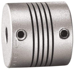 Lovejoy - 3/16" Max Bore Diam, Flexible Screw Hub Coupling - 3/4" OD, 3/4" OAL, Anodized Aluminum - Caliber Tooling