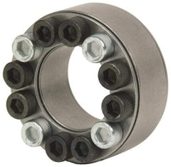 Climax Metal Products - M10 Thread, 3-7/16" Bore Diam, 5.118" OD, Shaft Locking Device - 16 Screws, 41,793 Lb Axial Load, 5.118" OAW, 0.945" Thrust Ring Width - Caliber Tooling