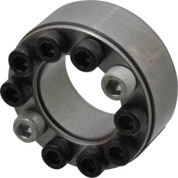 Climax Metal Products - M6 Thread, 30mm Bore Diam, 55mm OD, Shaft Locking Device - 10 Screws, 8,919 Lb Axial Load, 2.165" OAW, 0.669" Thrust Ring Width, 439 Ft/Lb Max Torque - Caliber Tooling