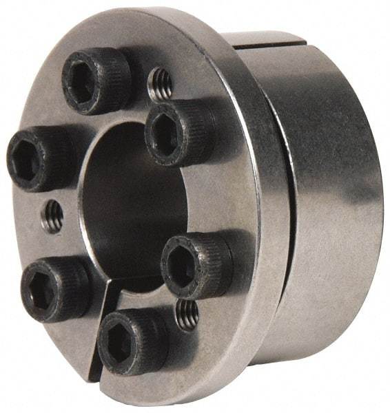 Climax Metal Products - M6 Thread, 3/4" Bore Diam, 1.85" OD, Shaft Locking Device - 5 Screws, 6,265 Lb Axial Load, 2.047" OAW, 0.669" Thrust Ring Width, 196 Ft/Lb Max Torque - Caliber Tooling