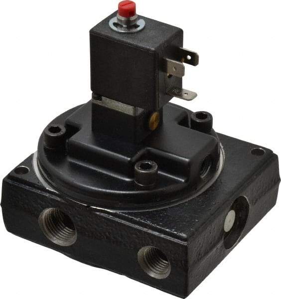 Norgren - 1.5 CV Rate, 1/4" NPT Inlet 1/4 Basic Valves - 1/4" NPT Inlet, Poppet Valve, Solenoid Actuator - Caliber Tooling