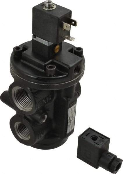 Norgren - 4.6 CV Rate, 1/2" NPT Inlet 1/2 Basic Valves - 1/2" NPT Inlet, Poppet Valve, Solenoid Actuator - Caliber Tooling