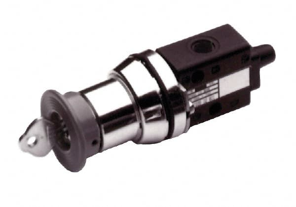 Norgren - 1/8" NPT Packed Spool Valve - Spring Activation, Shrouded Button, & 0.34 CV Rate - Caliber Tooling