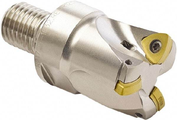 Seco - 16mm Cut Diam, 0.024" Max Depth, M8 Modular Connection Indexable High-Feed End Mill - Screw Holding Method, 218.19-080 Insert, R217.21 Toolholder - Caliber Tooling