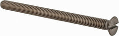 Value Collection - M6x1.00 Metric Coarse, 80mm OAL Slotted Drive Machine Screw - Flat Head, Grade 18-8 & A2 Stainless Steel, Uncoated, Without Washer - Caliber Tooling