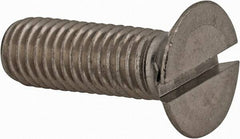 Value Collection - M8x1.25 Metric Coarse, 25mm OAL Slotted Drive Machine Screw - Flat Head, Grade 18-8 & A2 Stainless Steel, Uncoated, Without Washer - Caliber Tooling