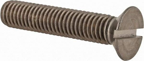 Value Collection - M8x1.25 Metric Coarse, 40mm OAL Slotted Drive Machine Screw - Flat Head, Grade 18-8 & A2 Stainless Steel, Uncoated, Without Washer - Caliber Tooling