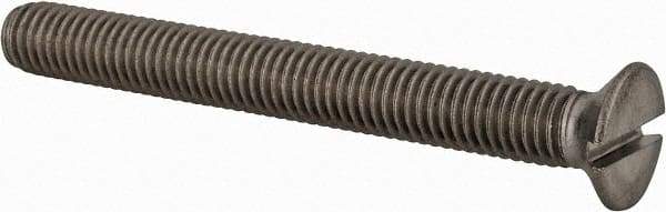 Value Collection - M8x1.25 Metric Coarse, 70mm OAL Slotted Drive Machine Screw - Flat Head, Grade 18-8 & A2 Stainless Steel, Uncoated, Without Washer - Caliber Tooling