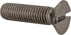 Value Collection - M12x1.75 Metric Coarse, 45mm OAL Slotted Drive Machine Screw - Flat Head, Grade 18-8 & A2 Stainless Steel, Uncoated, Without Washer - Caliber Tooling