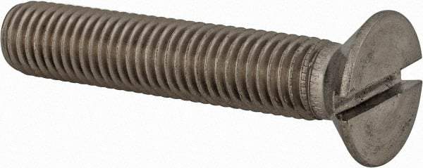 Value Collection - M12x1.75 Metric Coarse, 65mm OAL Slotted Drive Machine Screw - Flat Head, Grade 18-8 & A2 Stainless Steel, Uncoated, Without Washer - Caliber Tooling