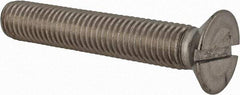 Value Collection - M12x1.75 Metric Coarse, 70mm OAL Slotted Drive Machine Screw - Flat Head, Grade 18-8 & A2 Stainless Steel, Uncoated, Without Washer - Caliber Tooling