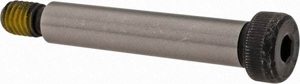 Value Collection - 3/8" Shoulder Diam x 2" Shoulder Length, 5/16-18 UNC, Hex Socket Shoulder Screw - 4140 Alloy Steel with Nylon Locking Patch, 1/4" Head Height x 9/16" Head Diam - Caliber Tooling