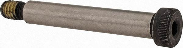 Value Collection - 3/8" Shoulder Diam x 2-1/4" Shoulder Length, 5/16-18 UNC, Hex Socket Shoulder Screw - 4140 Alloy Steel with Nylon Locking Patch, 1/4" Head Height x 9/16" Head Diam - Caliber Tooling