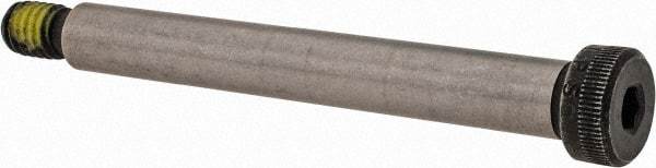 Value Collection - 3/8" Shoulder Diam x 3" Shoulder Length, 5/16-18 UNC, Hex Socket Shoulder Screw - 4140 Alloy Steel with Nylon Locking Patch, 1/4" Head Height x 9/16" Head Diam - Caliber Tooling