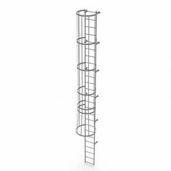 TRI-ARC - Rolling & Wall Mounted Ladders & Platforms Type: Fixed Ladder Style: Safety Cage - Caliber Tooling