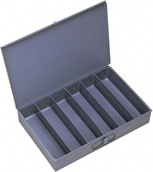 Durham - 18 Inches Wide x 3 Inches High x 12 Inches Deep Compartment Box - Steel , 6 Compartments - Caliber Tooling