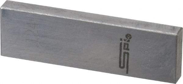 SPI - 0.124" Rectangular Steel Gage Block - Accuracy Grade AS-1, Includes NIST Traceability Certification - Caliber Tooling