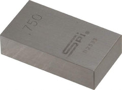 SPI - 0.75" Rectangular Steel Gage Block - Accuracy Grade AS-1, Includes NIST Traceability Certification - Caliber Tooling