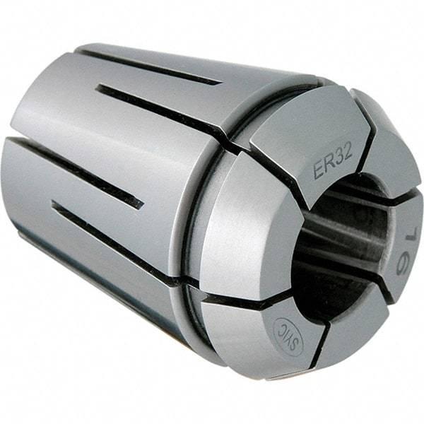 Techniks - 7/16" ER32 Coolant Collet - 1.575" OAL, 1.3" Overall Diam - Exact Industrial Supply