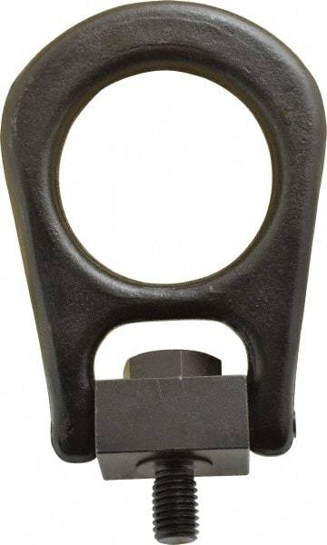 Jergens - 4,000 Lb Load Capacity Forged Center Pull Hoist Ring - 60 Ft/Lb Torque, 5/8 - 11 Thread, Alloy Steel - Caliber Tooling