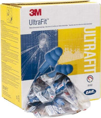 3M - Metal Detectable, Reusable, Corded, 25 dB, Flange Earplugs - Blue, 100 Pairs - Caliber Tooling