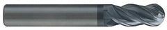 SGS - 0.4724" Diam, 1.024" LOC, 4 Flute Solid Carbide Ball End Mill - Caliber Tooling