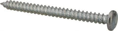 Value Collection - #14 Pan Head Slotted Sheet Metal Screw - Steel, 3" Length Under Head, Grade 2 - Caliber Tooling