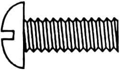 Made in USA - 3/8-16 UNC, 2" Length Under Head Slotted Drive Machine Screw - Round Head, Brass, Uncoated, Without Washer - Caliber Tooling