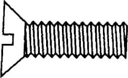 Value Collection - 1/2-13 UNC, 3-1/2" OAL Slotted Drive Machine Screw - Flat Head, Grade J82 Steel, Zinc-Plated Finish, Without Washer - Caliber Tooling