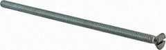 Value Collection - #10-24 UNC, 4-1/2" OAL Slotted Drive Machine Screw - Flat Head, Grade 2 Steel, Zinc-Plated Finish, Without Washer - Caliber Tooling