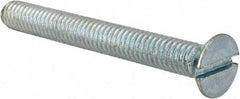 Value Collection - 5/16-18 UNC, 2-3/4" OAL Slotted Drive Machine Screw - Flat Head, Grade 2 Steel, Zinc-Plated Finish, Without Washer - Caliber Tooling