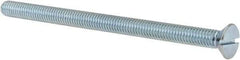 Value Collection - 5/16-18 UNC, 5" OAL Slotted Drive Machine Screw - Flat Head, Grade J82 Steel, Zinc-Plated Finish, Without Washer - Caliber Tooling