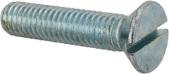 Value Collection - 3/8-16 UNC, 1-3/4" OAL Slotted Drive Machine Screw - Flat Head, Grade 2 Steel, Zinc-Plated Finish, Without Washer - Caliber Tooling