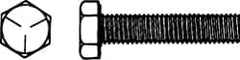 Made in USA - 7/16-20 UNF, 2-1/2" Length Under Head Hex Head Cap Screw - Fully Threaded, Grade 5 Steel, Zinc-Plated Finish, 5/8" Hex - Caliber Tooling