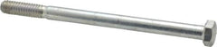 Made in USA - 5/16-18 UNC, 4-1/2" Length Under Head Hex Head Cap Screw - Partially Threaded, Grade 5 Steel, Zinc-Plated Finish, 1/2" Hex - Caliber Tooling