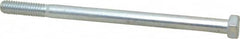 Made in USA - 5/16-18 UNC, 5" Length Under Head Hex Head Cap Screw - Partially Threaded, Grade 5 Steel, Zinc-Plated Finish, 1/2" Hex - Caliber Tooling