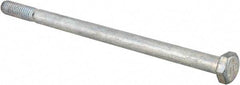 Made in USA - 5/16-18 UNC, 5-1/2" Length Under Head Hex Head Cap Screw - Partially Threaded, Grade 5 Steel, Zinc-Plated Finish, 1/2" Hex - Caliber Tooling