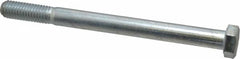 Made in USA - 1/2-13 UNC, 6" Length Under Head Hex Head Cap Screw - Partially Threaded, Grade 5 Steel, Zinc-Plated Finish, 3/4" Hex - Caliber Tooling