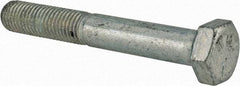 Made in USA - 5/16-24 UNF, 2-1/4" Length Under Head Hex Head Cap Screw - Partially Threaded, Grade 5 Steel, Zinc-Plated Finish, 1/2" Hex - Caliber Tooling