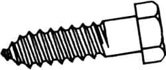 Value Collection - 1/2" Screw, 16" Length Under Head, Steel, Hex Head Lag Screw - Zinc Plated, Grade 2 - Caliber Tooling