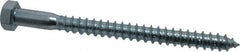 Value Collection - 3/8" Screw, 4-1/2" Length Under Head, Steel, Hex Head Lag Screw - Zinc Plated, Grade 2 - Caliber Tooling