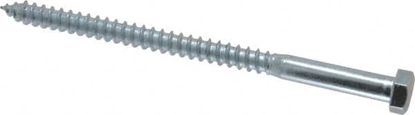 Value Collection - 3/8" Screw, 6" Length Under Head, Steel, Hex Head Lag Screw - Zinc Plated, Grade 2 - Caliber Tooling